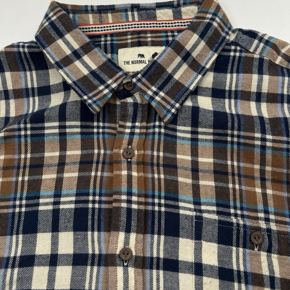 The Normal Brand Flannel Shirt Mens. XL Plaid Check Lightweight ButtonUp Stephan